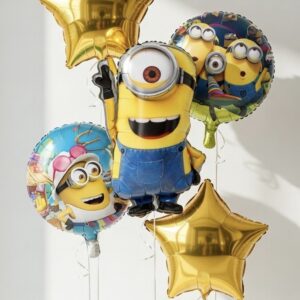 Minyonok, minyon, gru, lufi, lufiszett, luficsokor, dekor, lufik, szülinap