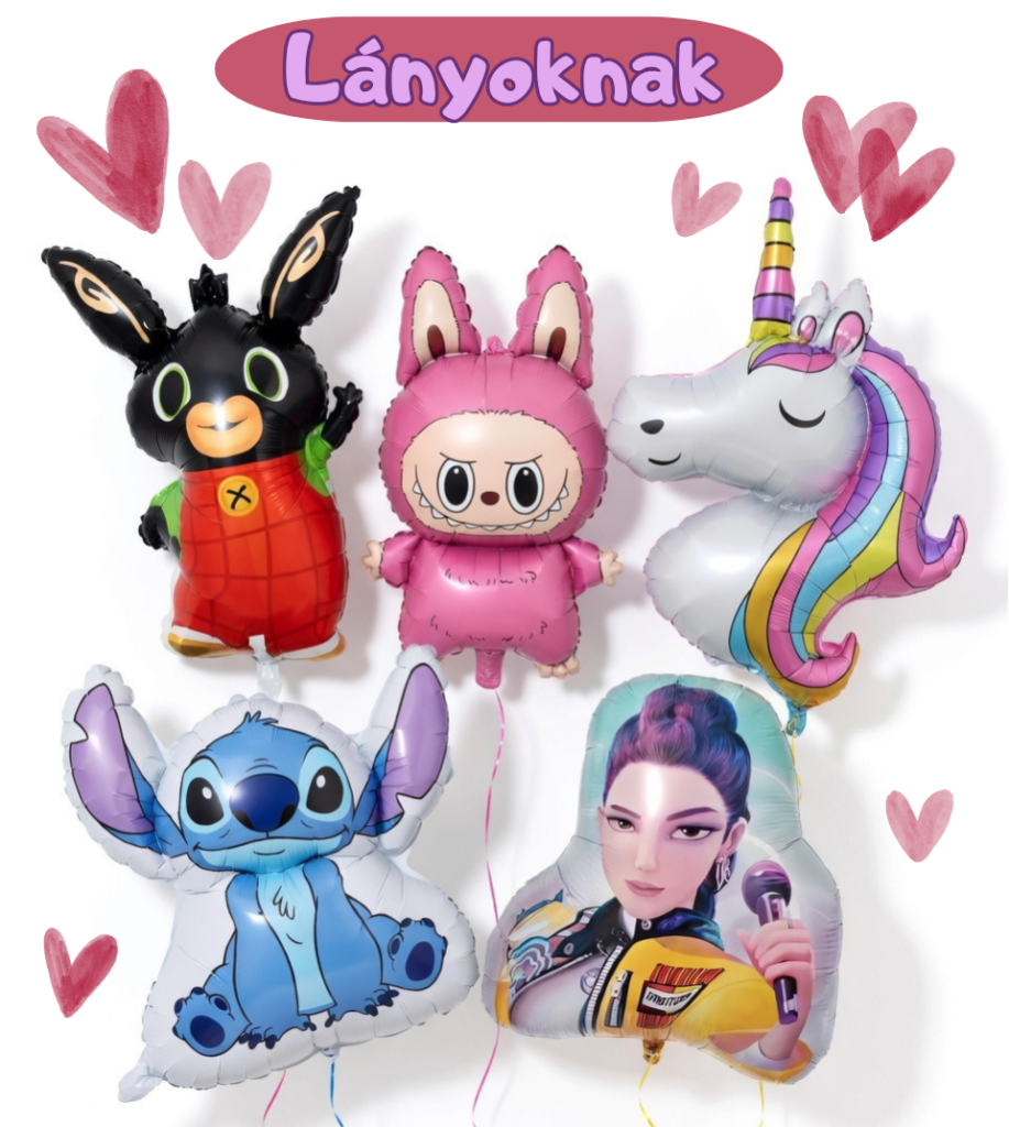 Lufik, lufiszettek, luficsokor, lufiszett, lufi, lány, lányos, lányoknak, dekor, szülinap