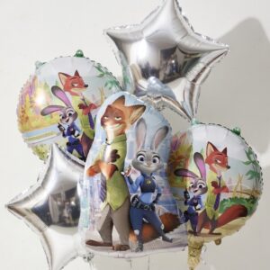 Zootropolis, zootopia, nick, hopps, lufi, lufiszett, luficsokor, fólia lufi, róka, nyúl