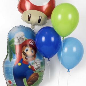 Mario fólia luficsokor gumilufikkal születésnapra.