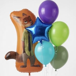 Zootropolis Nick róka fólia luficsokor gumilufikkal születésnapra.