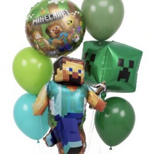 Minecraft fólia luficsokor gumilufikkal születésnapra.