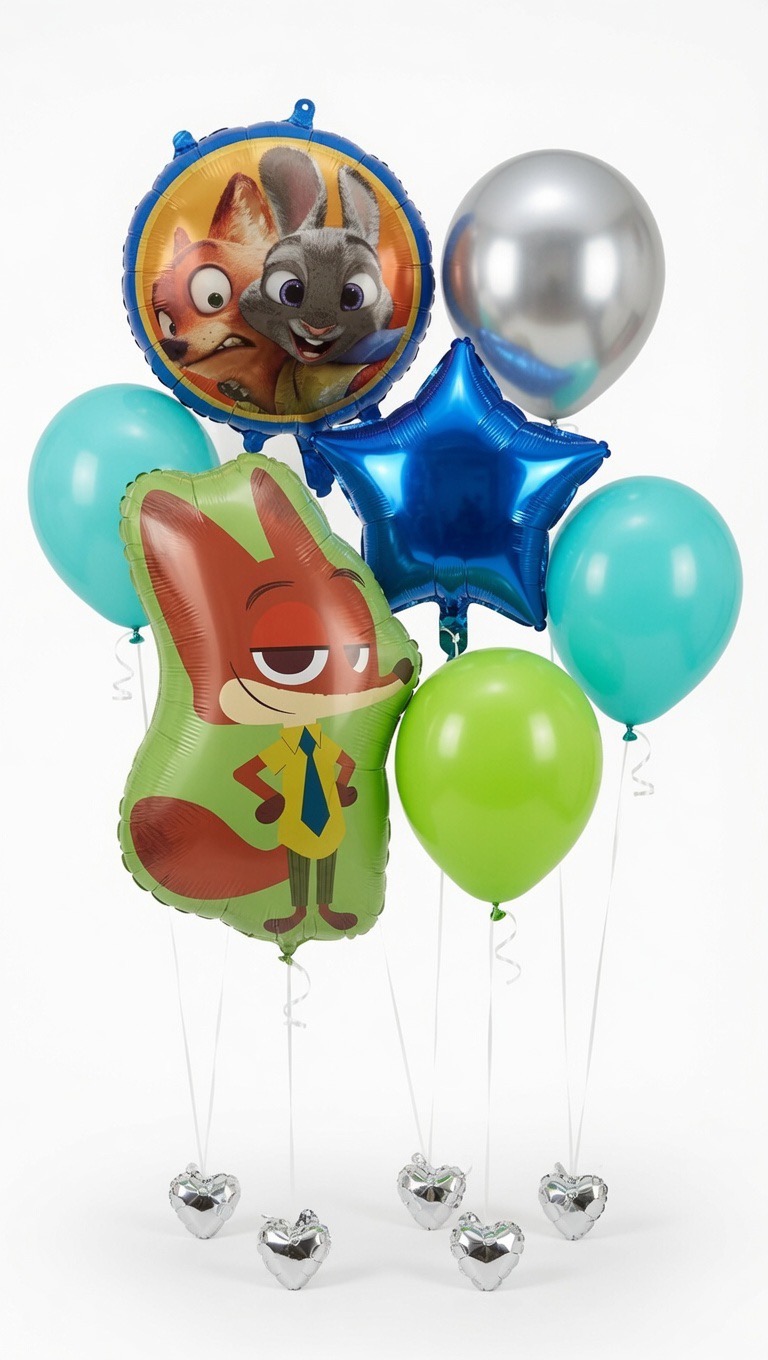 Zootropolis Nick róka fólia luficsokor gumilufikkal születésnapra.
