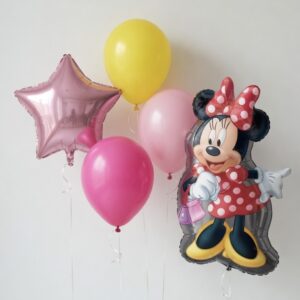 Minnie egér fólia lufiszett gumilufikkal születésnapra.
