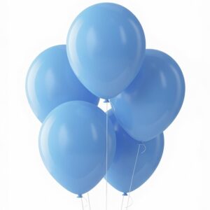 Világoskék latex gumilufi születésnapra.