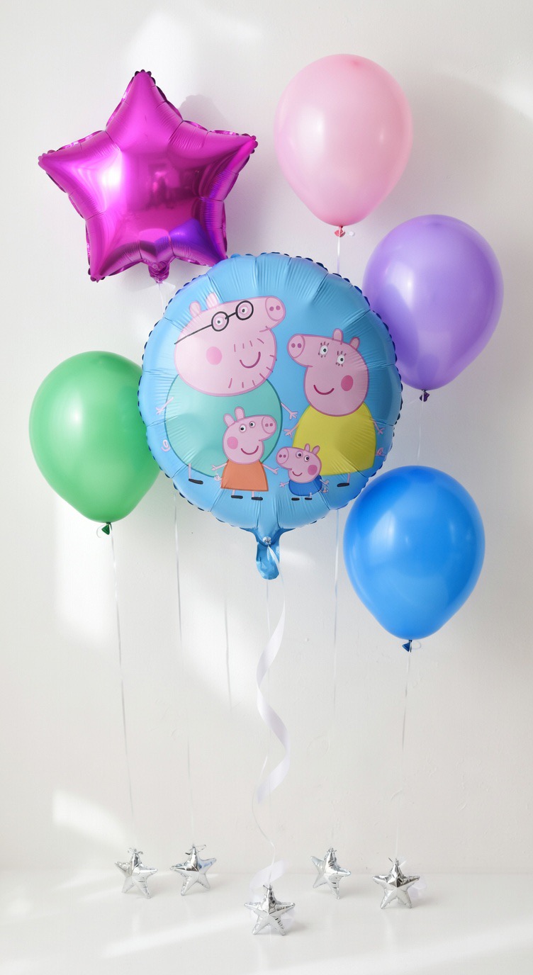 Peppa malac fólia luficsokor gumi lufikkal szülinapra gyerekeknek.